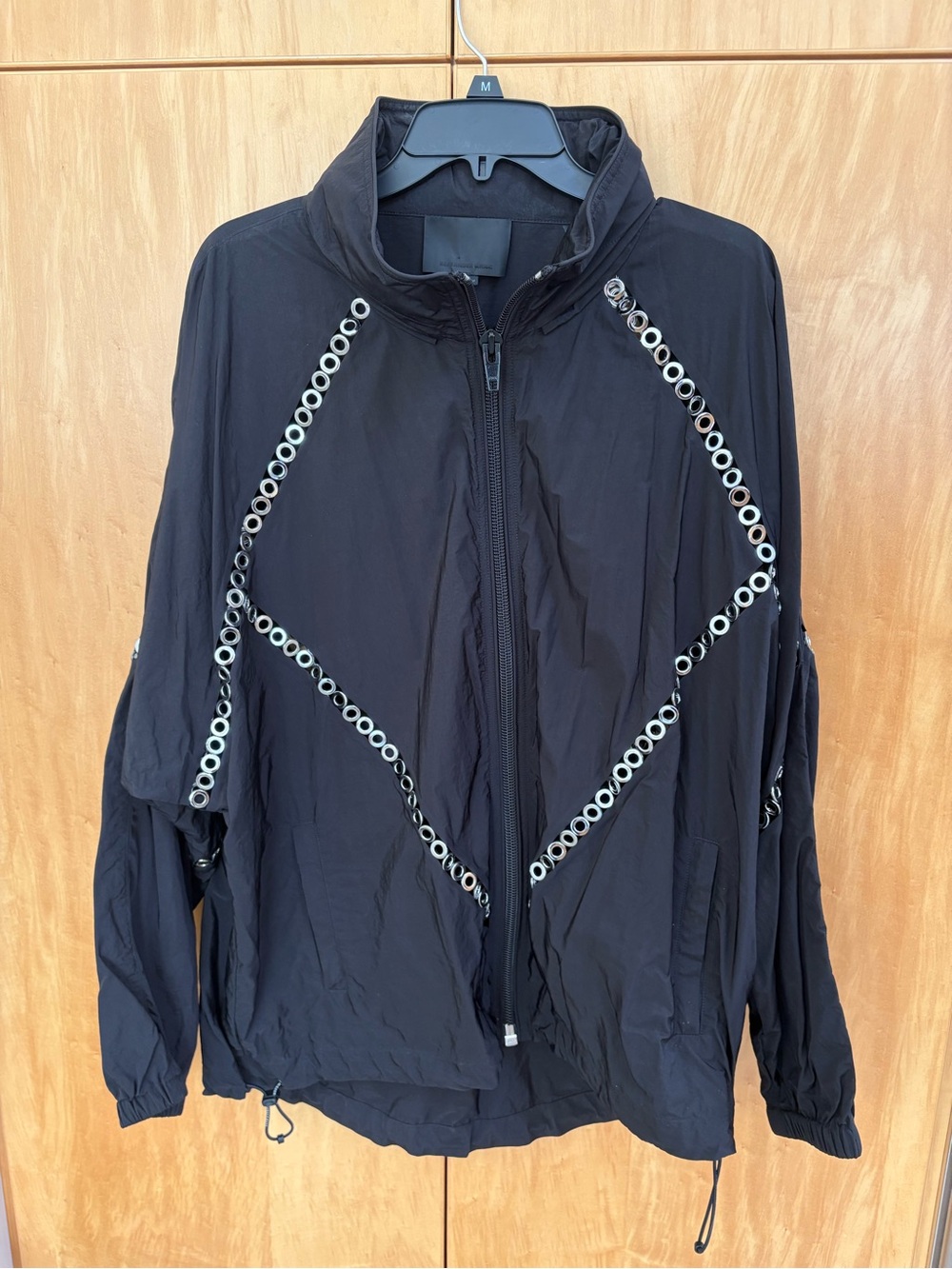 Alexander Wang Black Eyelet-Trim Bomber Jacket